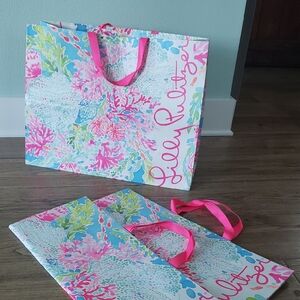 Lilly Pulitzer Pink and Blue Coral Bags